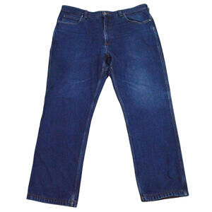 Duluth Trading Co Mens Jeans 40x30 Blue Straight Zip 100% Cotton